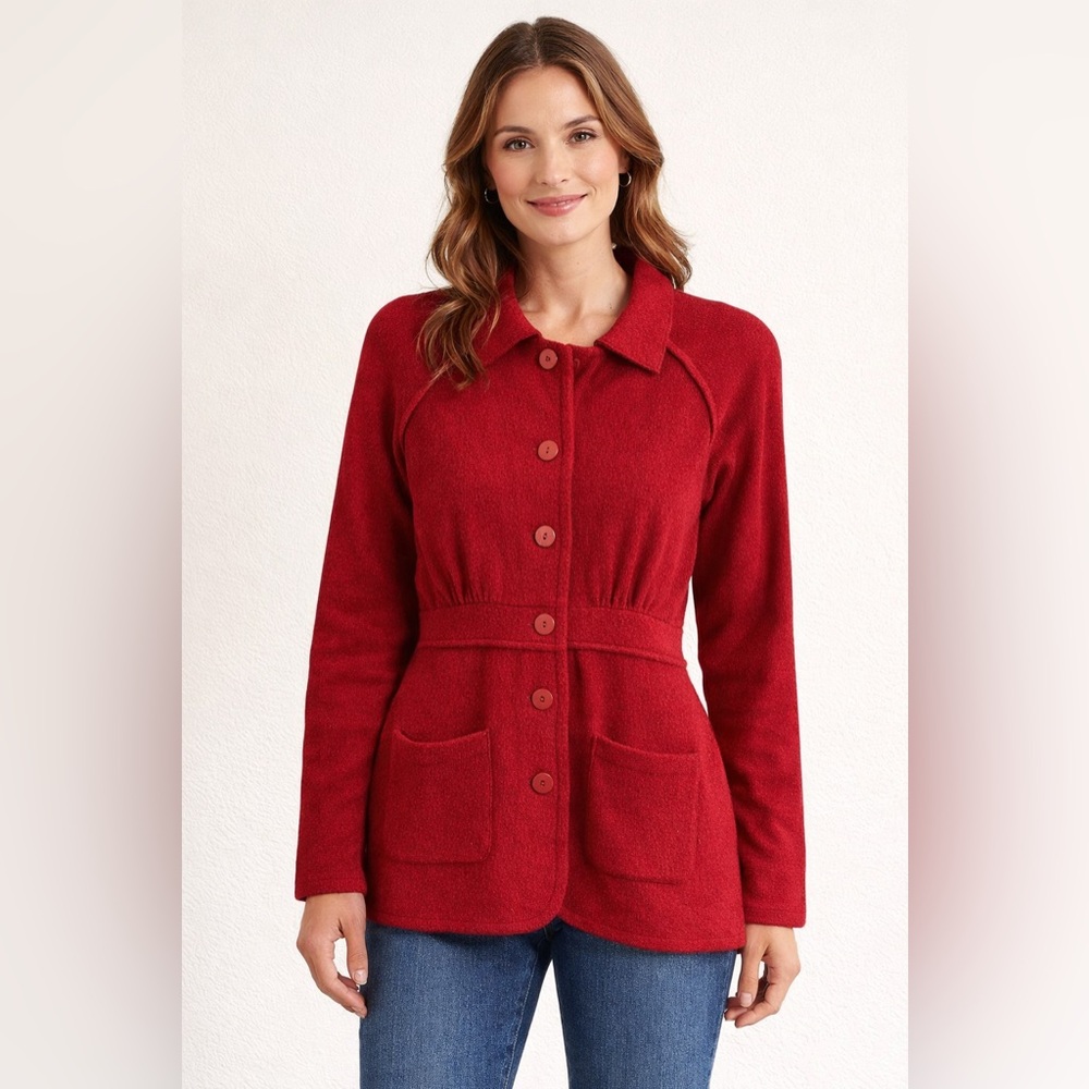 ❤️ Sparrow by Anthropologie‎ Red Wool Jacket| small pinhole | Size M